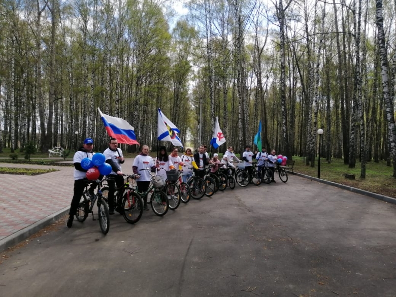 Велопробег в поселке Пильна Нижегородской области 
